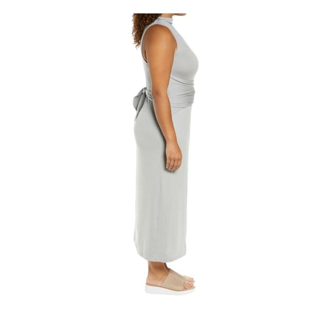 Vince Womens Gray Sleeveless Knit Wrap Waist Maxi Dress Plus Size 3XL New - Picture 6 of 10